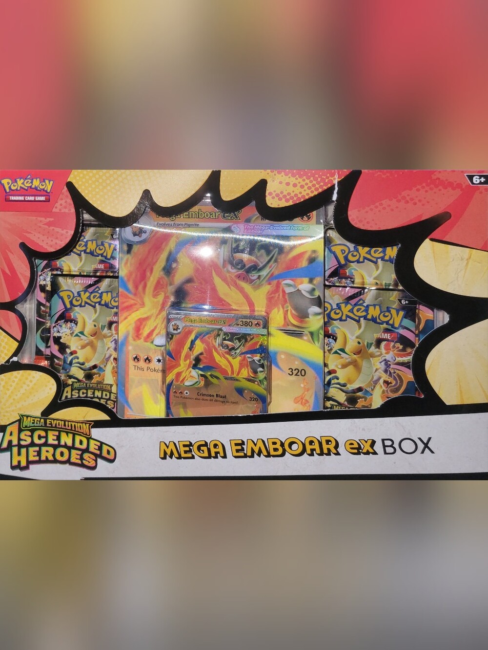 Pokemon Mega Emboar EX Pack - Red, Orange, Yellow, Blue